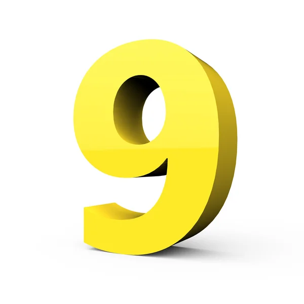 Right light yellow number 9 — Stock Photo, Image