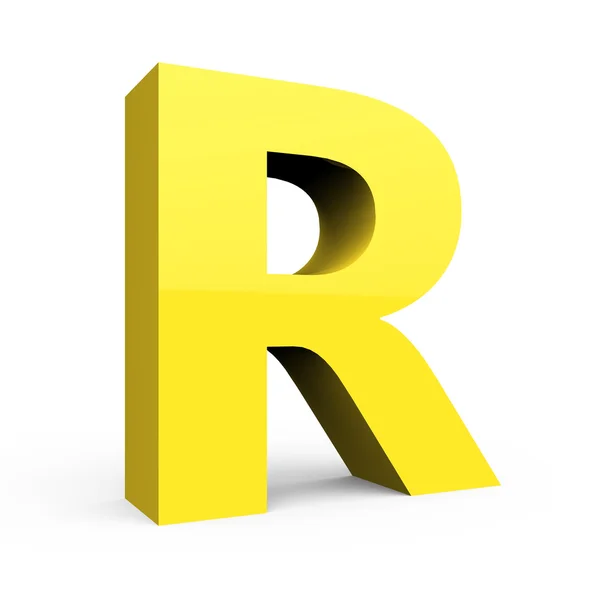 Světle žluté písmo R — Stock fotografie