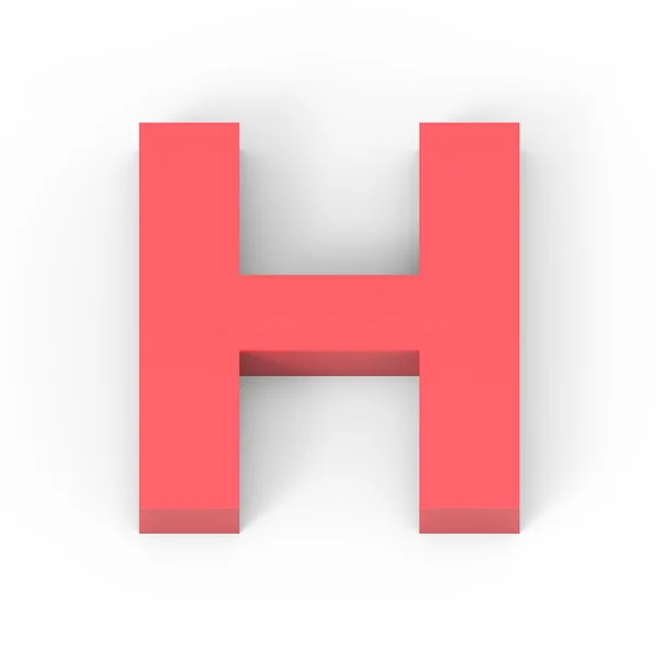 Licht mat rood lettertype H — Stockfoto