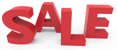 3D Render kırmızı satış 