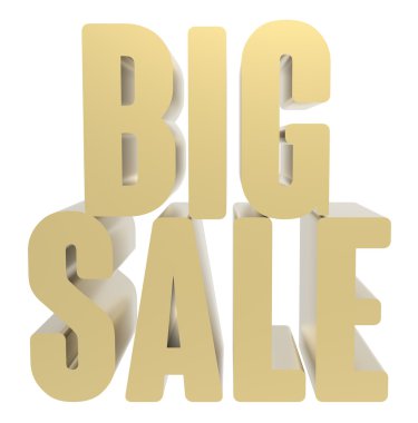 altın büyük satış 3D render 