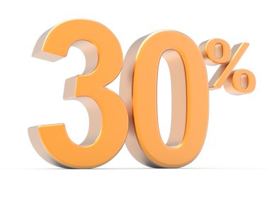 %30 sembolü 3D render
