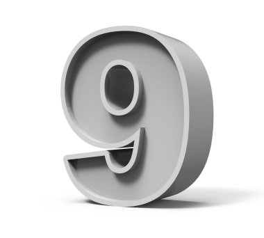 3D beton sayı 9