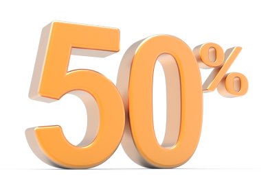 %50 sembolü 3D render