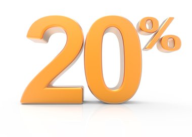 %20 sembolü 3D render