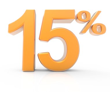 %15 sembolü 3D render