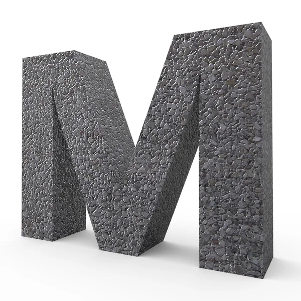 Gravel font M — Stock Photo, Image