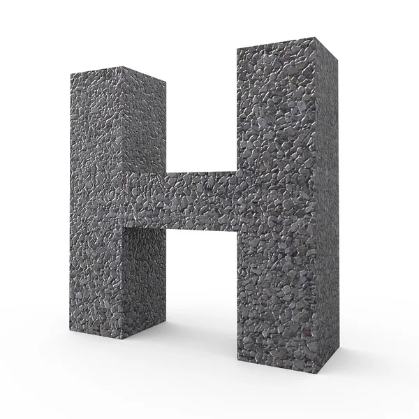 Gravel font H — Stock Photo, Image