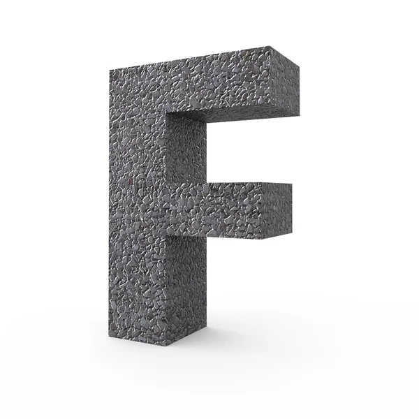 Gravel font F — Stock Photo, Image