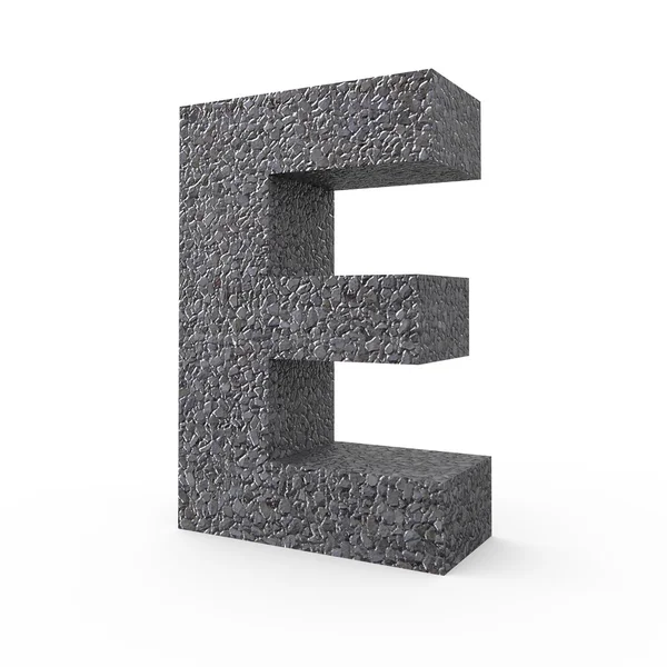 Χαλίκι γραμματοσειρά E — Φωτογραφία Αρχείου