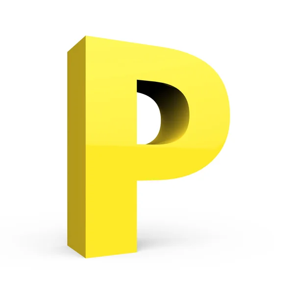 Licht geel lettertype P — Stockfoto