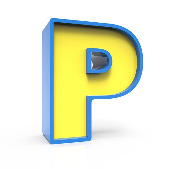 3D toylike letter P — Stock Photo, Image