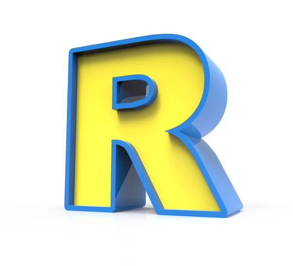 Lettera R simile a un giocattolo 3D — Foto Stock