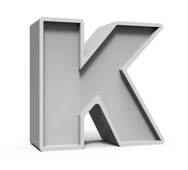 3d concrete letter K — Stock Photo, Image