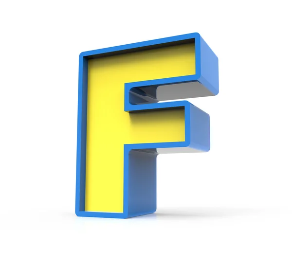 3D toylike letter F — Stock Photo, Image