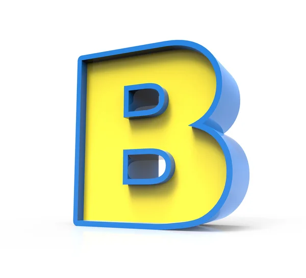 3D toylike letter B — Stockfoto