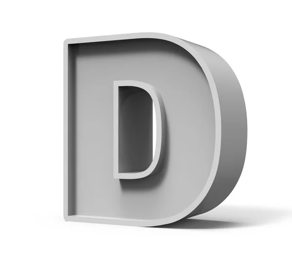 3D konkrétní písmeno D — Stock fotografie