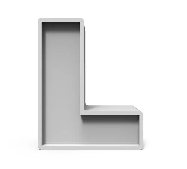 Litery 3D betonowe L — Zdjęcie stockowe