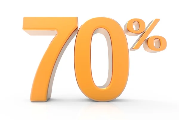 3d rendering of a 70% symbol — Stock Photo, Image