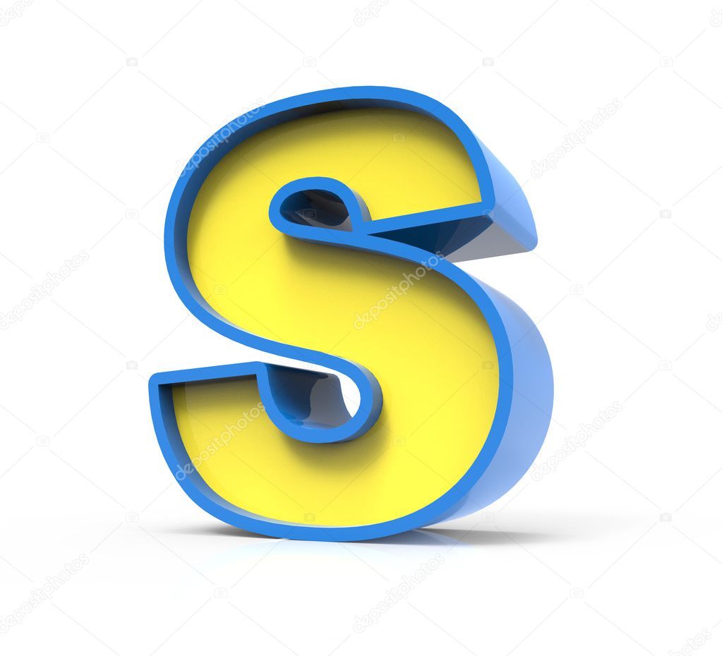3D toylike letter S
