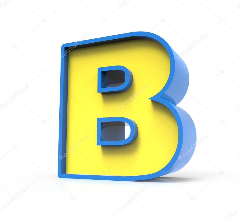 3D toylike letter B