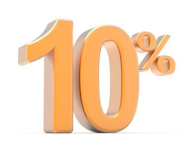 %10 sembolü 3D render