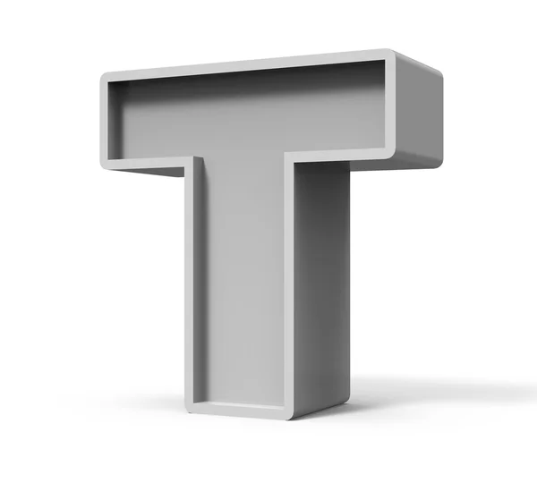 3d concrete letter T — Stock Photo, Image