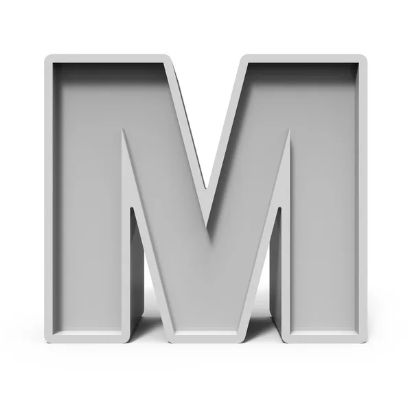 3D concrete letter M — Stockfoto