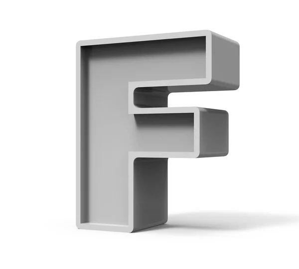 3d lettera di cemento F — Foto Stock