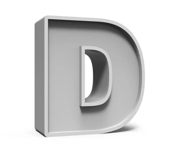 3D konkrétní písmeno D — Stock fotografie