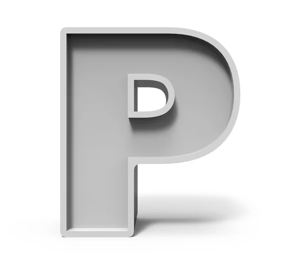 3D concrete letter P — Stockfoto