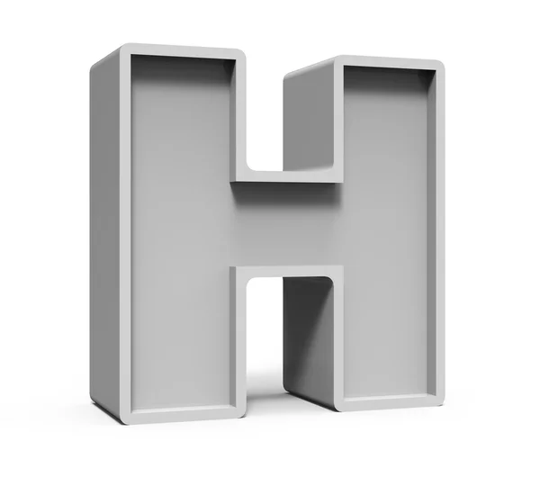 3d letra concreta H — Fotografia de Stock