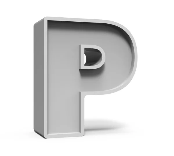 3d concrete letter P — Stock Photo, Image
