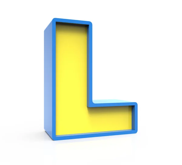 3D toylike letter L — 스톡 사진