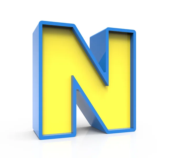 3D toylike letter N — Stockfoto