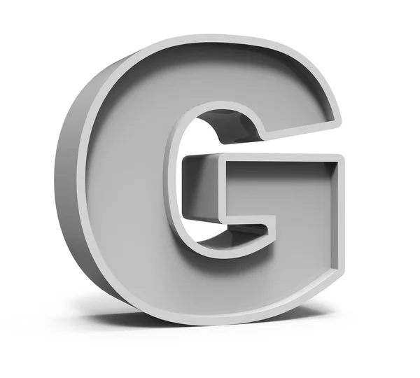 3d бетонна літера G — стокове фото