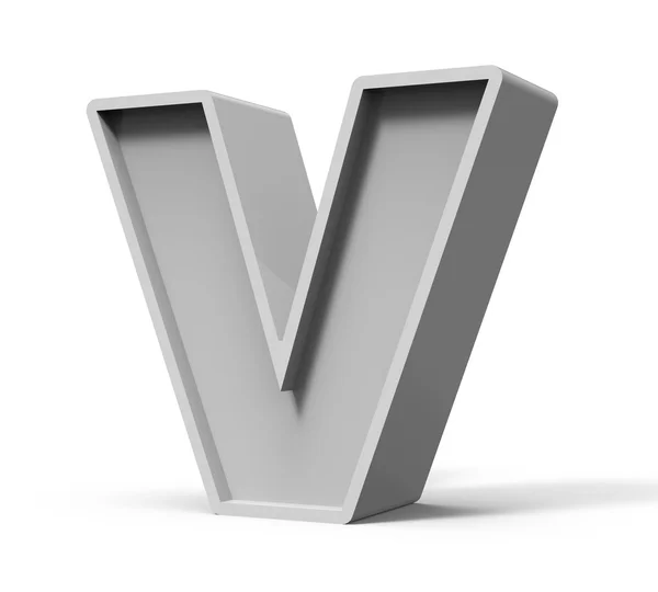 3d concrete letter V — Stock Photo, Image