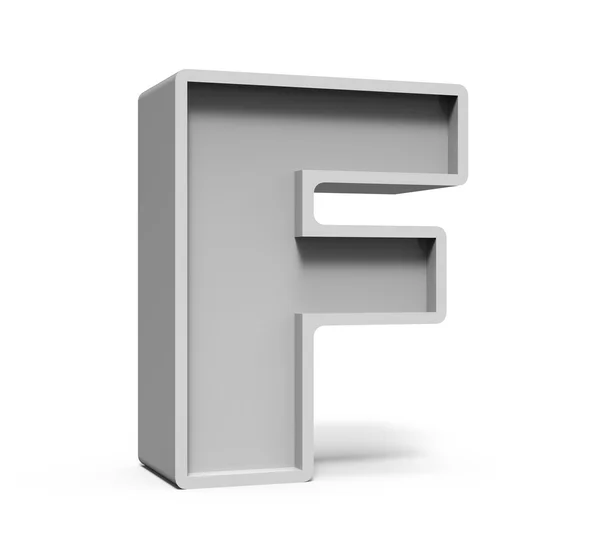 3d concrete letter F — Stock Photo, Image