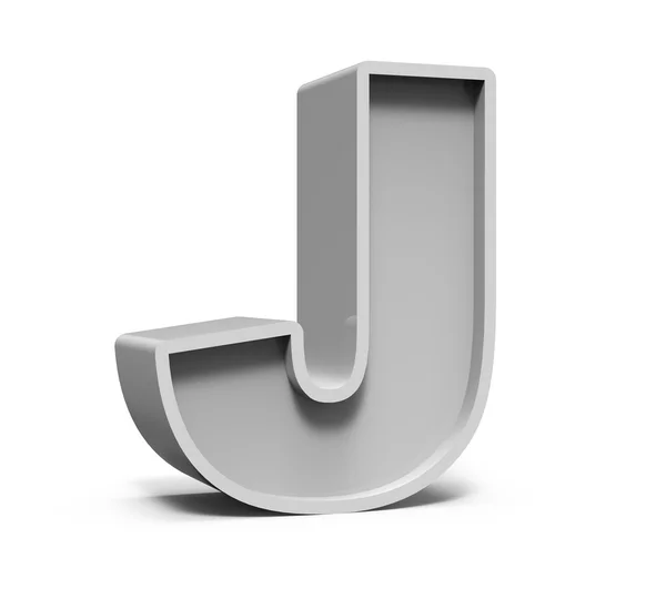 3D konkreta bokstaven J — Stockfoto