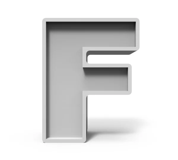 3D concrete letter F — Stockfoto