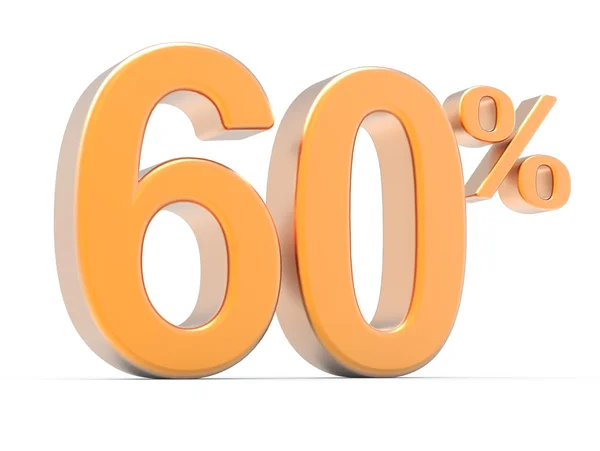 3D vykreslování symbolu 60 % — Stock fotografie
