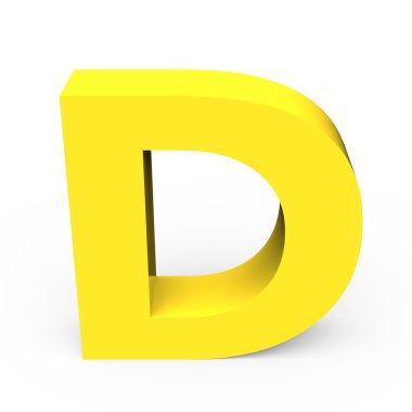 Mat hafif sarı yazı tipi D