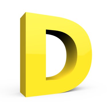 Işık sarı yazı tipi D