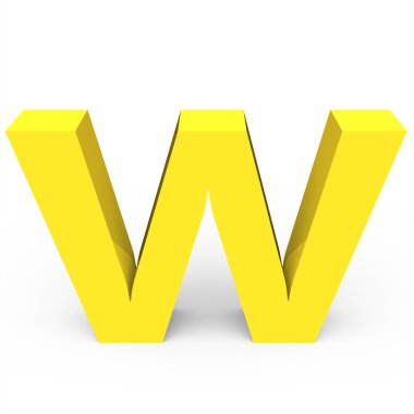 Mat hafif sarı yazı tipi W