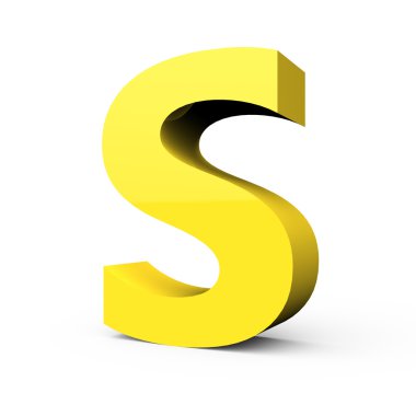 S sarı ışık mat yazı tipi