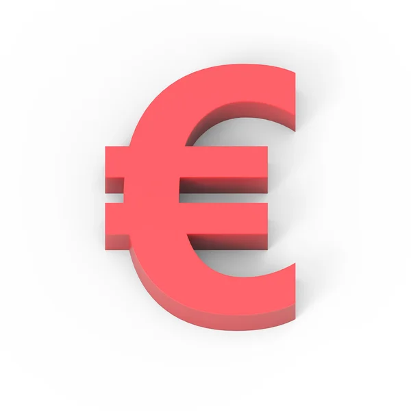 Könnyű Matt piros eurójelet — Stock Fotó