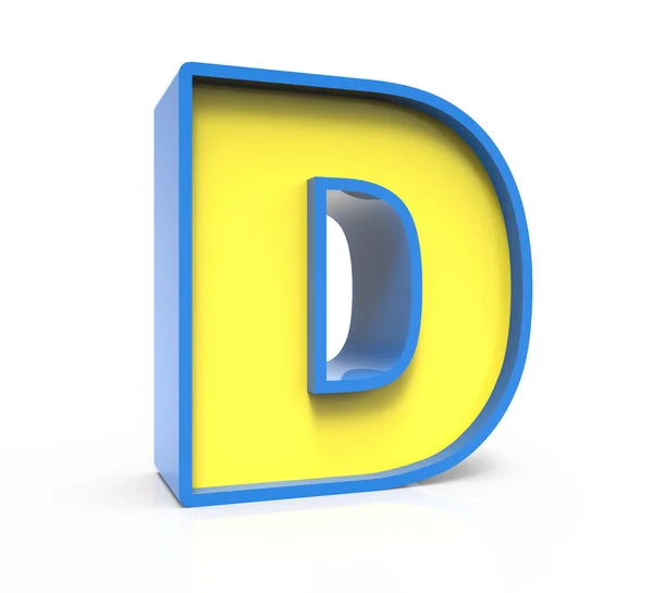 3D-s toylike D betű — Stock Fotó