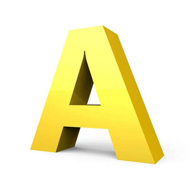 Светло-желтый шрифт A — стоковое фото