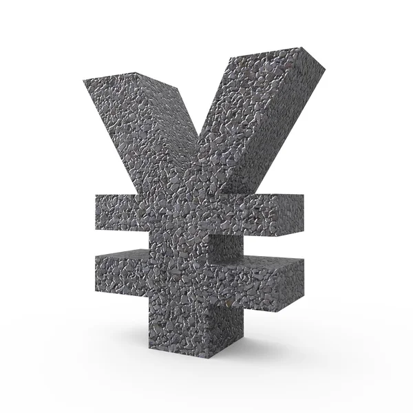 Символ гравия иены — стоковое фото