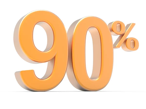 3D vykreslování symbolu 90 % — Stock fotografie